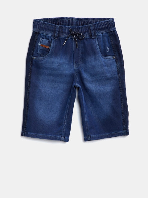 

Gini and Jony Boys Blue Washed Regular Fit 3/4th Denim Shorts