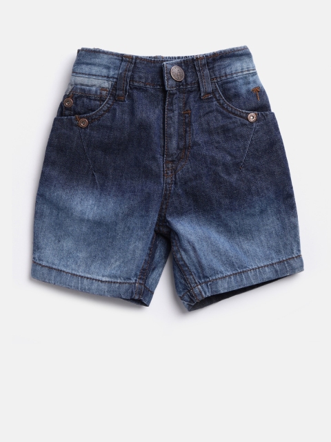 

Palm Tree Boys Navy Blue Washed Classic Fit Denim Shorts