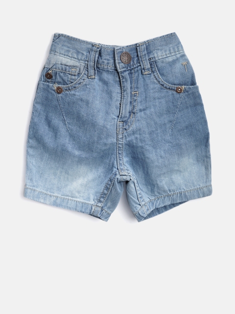 

Palm Tree Boys Blue Washed Classic Fit Denim Shorts