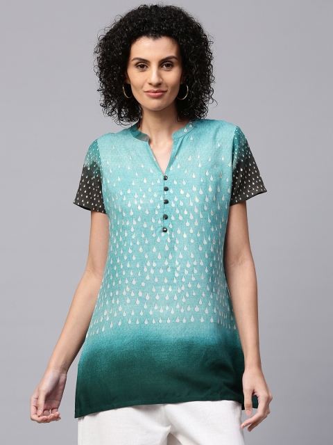 

Shree Blue & Off-White Printed Tunic