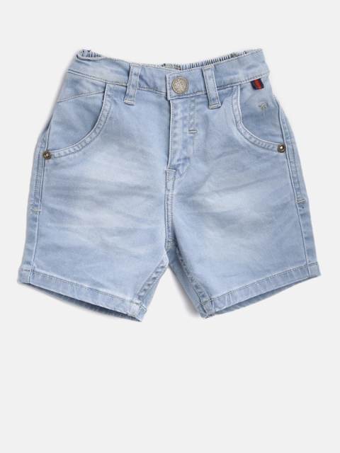 

Palm Tree Boys Blue Washed Regular Fit Denim Shorts