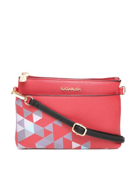 

Sugarush Red Printed Sling Bag