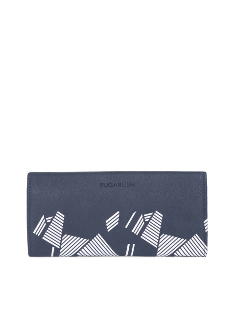 

Sugarush Navy Blue Printed Clutch