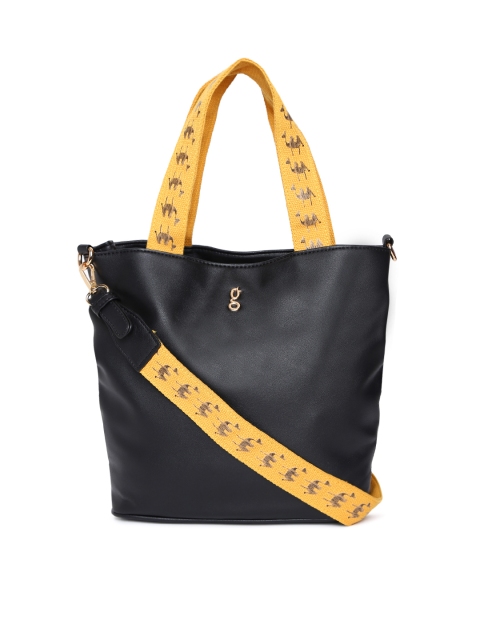 

Global Desi Black & Tan Solid Shoulder Bag