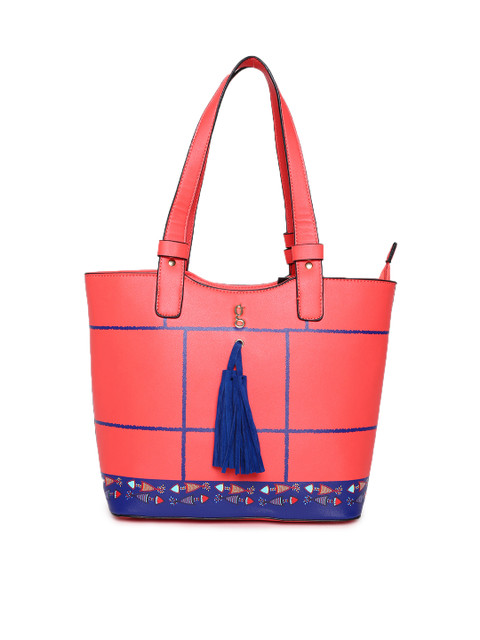 

Global Desi Pink Checked Tote Bag