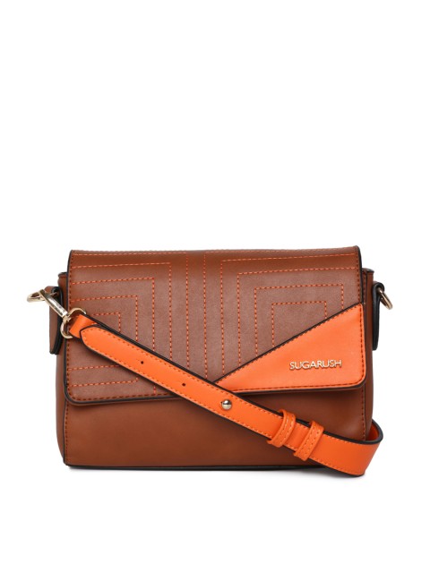 

Sugarush Brown & Orange Sling Bag