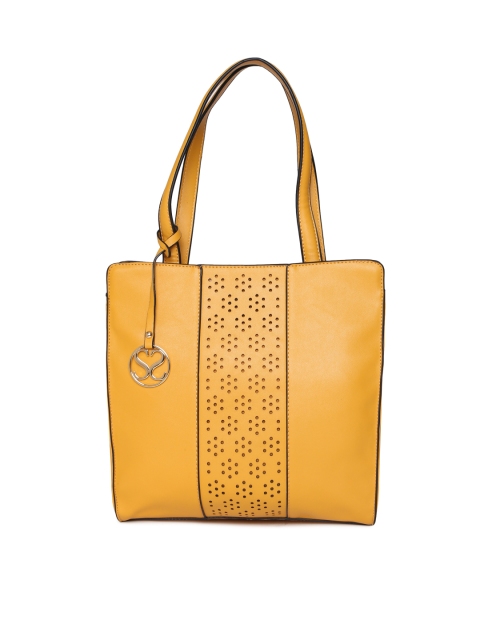 

Sugarush Orange Solid Shoulder Bag with Cutwork