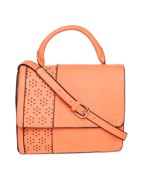 

Sugarush Peach-Coloured Laser Cut Satchel