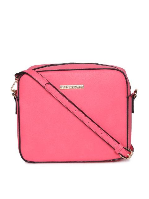 

Sugarush Pink Solid Sling Bag