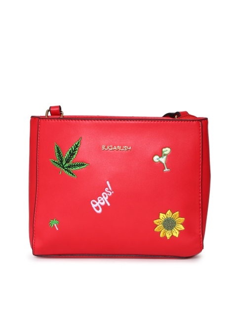 

Sugarush Red Printed Sling Bag