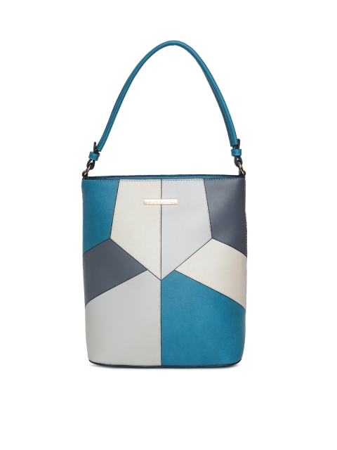 

Sugarush Blue & Grey Colourblocked Tote Bag