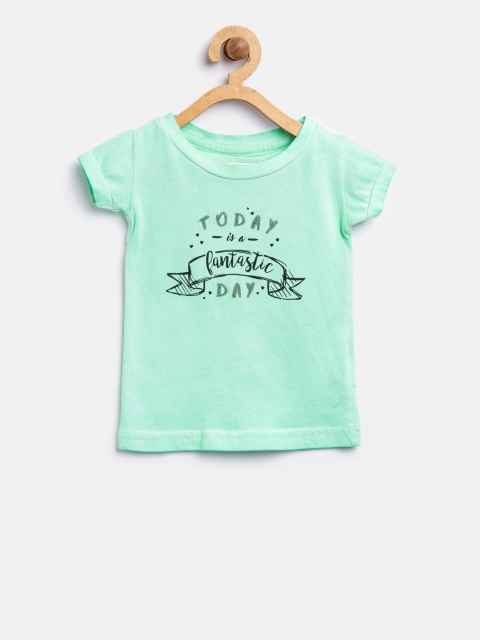 

Palm Tree Girls Green Printed Round Neck T-shirt