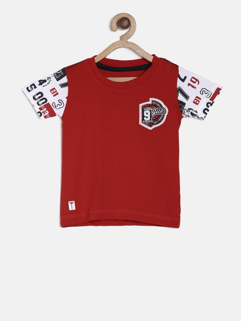 

Palm Tree Boys Red & White Round Neck T-shirt