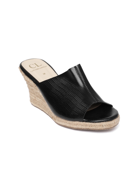 

Carlton London Women Black Textured Wedges