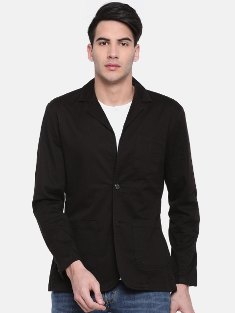 

British Club Black Slim Fit Single-Breasted Casual Blazer