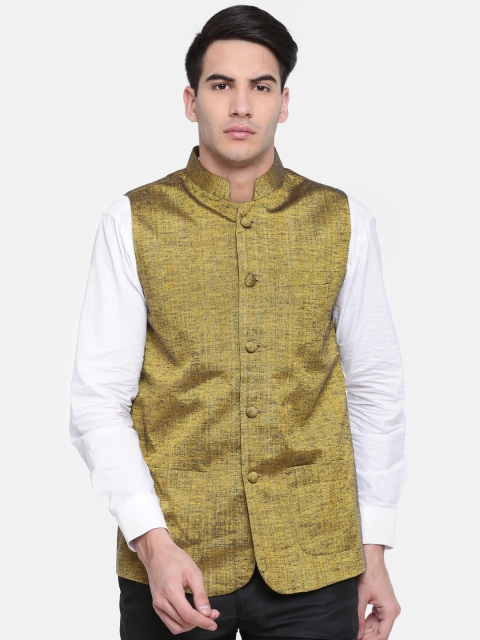 

British Club Men Yellow Nehru Jacket