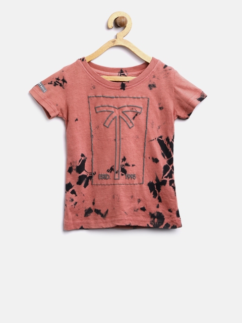 

Palm Tree Boys Rust Red Dyed Round Neck T-shirt