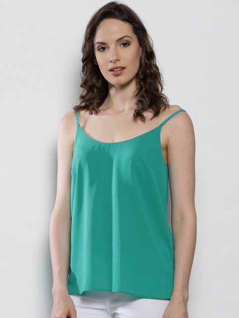 

DOROTHY PERKINS Women Green Solid A-Line Top