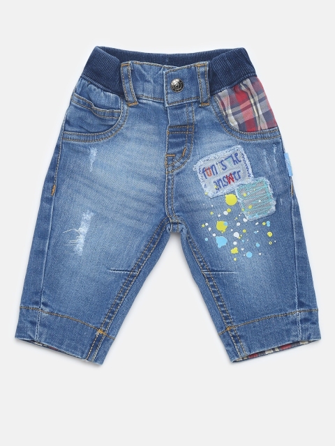 

Gini and Jony Boys Blue Regular Fit Mid-Rise Low Distress Stretchable Jeans