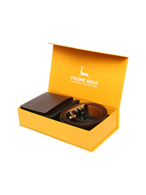 

Pacific Gold Men Brown Accessory Gift Set