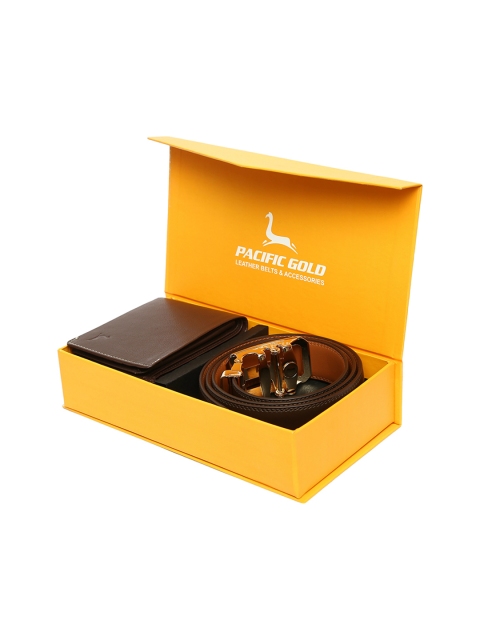 

Pacific Gold Men Brown Accessory Gift Set