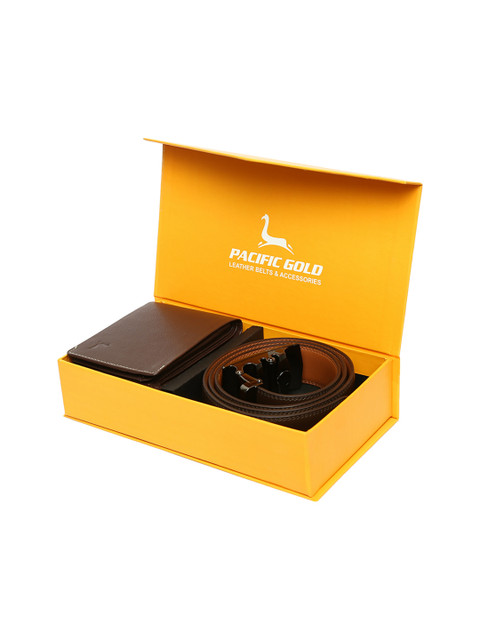

Pacific Gold Men Brown Accessory Gift Set