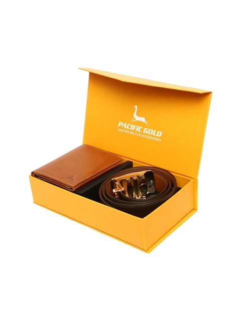 

Pacific Gold Men Brown & Tan Accessory Gift Set