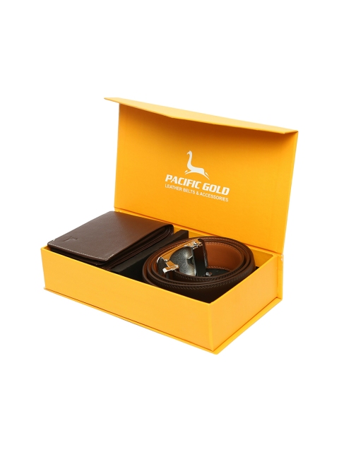 

Pacific Gold Men Brown Accessory Gift Set