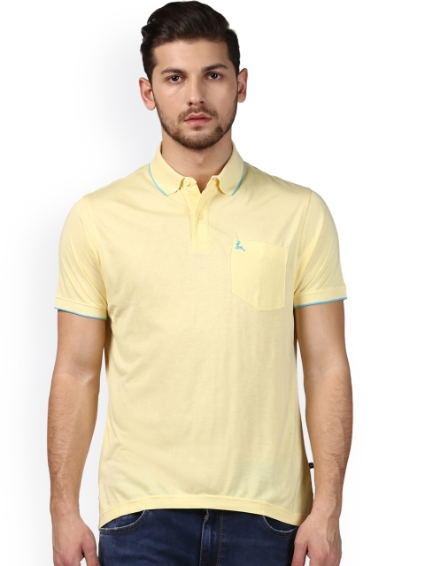 

Parx Men Yellow Solid Polo Collar T-shirt