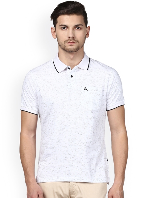 

Parx Men White Solid Polo Collar T-shirt