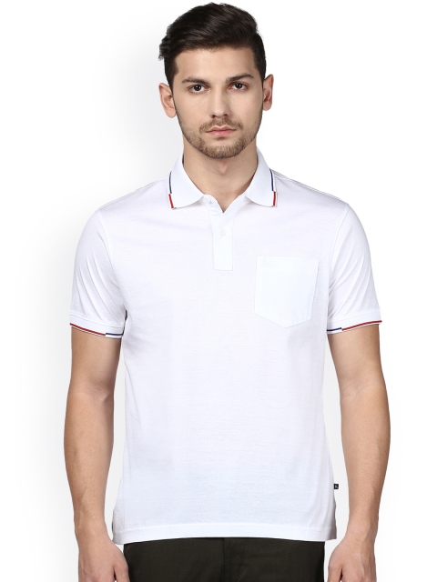 

Parx Men White Solid Polo Collar T-shirt