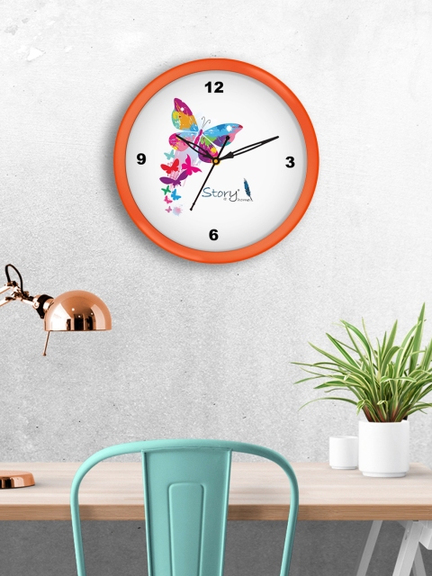 

Story@home White Round Printed Analogue Wall Clock 25 cm x 25 cm