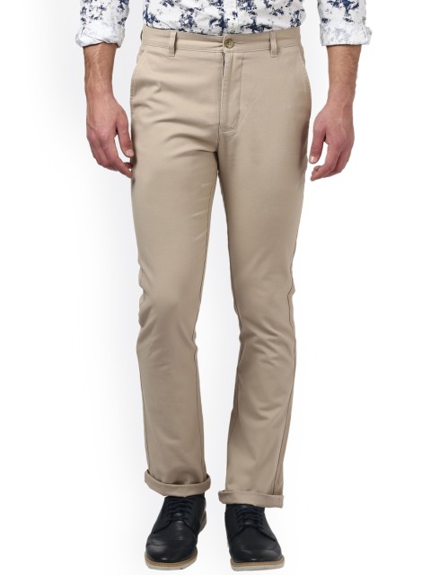 

Parx Men Beige Slim Fit Solid Chinos