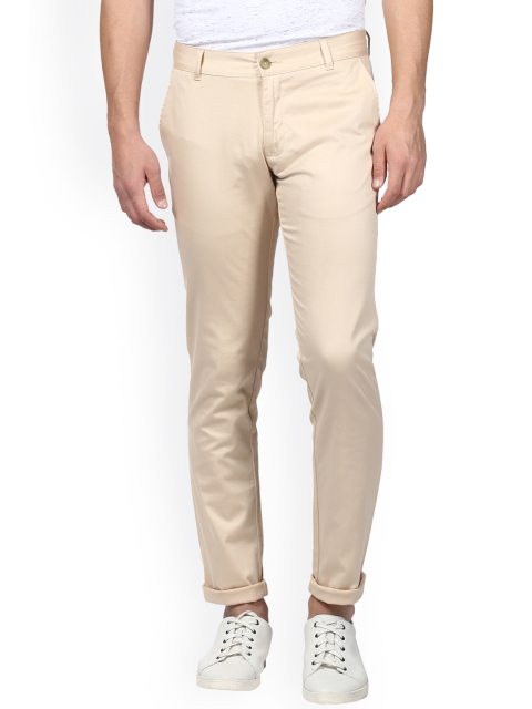 

Parx Men Beige Slim Fit Solid Chinos