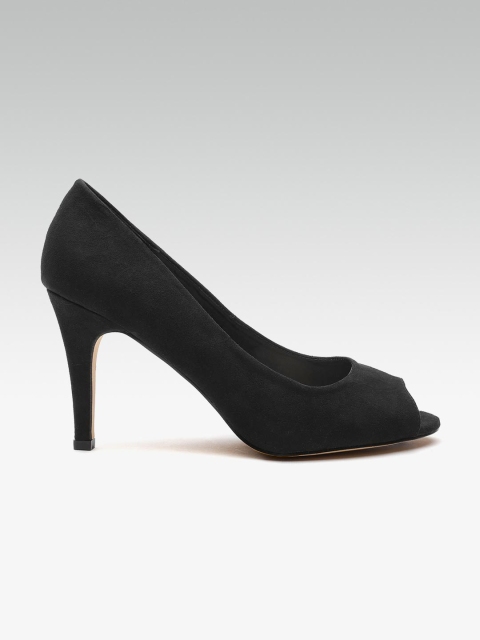 

DOROTHY PERKINS Women Black Solid Peep Toes