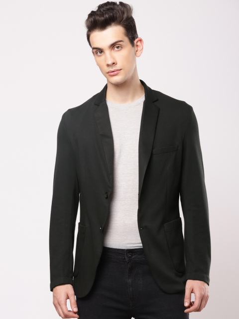 

ether Men Black Single-Breasted Regular Fit Casual Blazer
