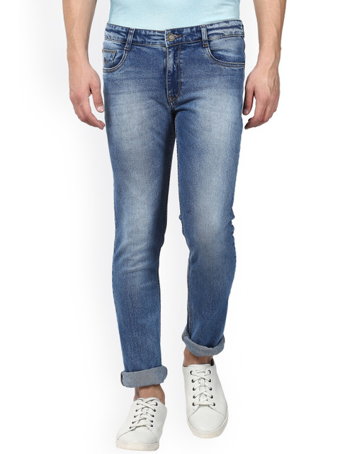 

Parx Men Blue Tapered Fit Mid-Rise Clean Look Jeans