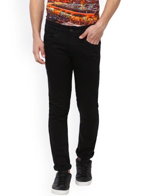 

Parx Men Black Tapered Fit Mid-Rise Clean Look Stretchable Jeans