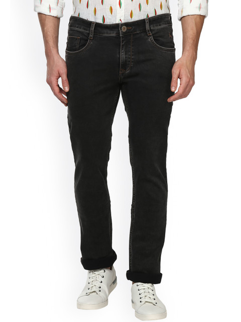 

Parx Men Black Tapered Fit Mid-Rise Clean Look Jeans