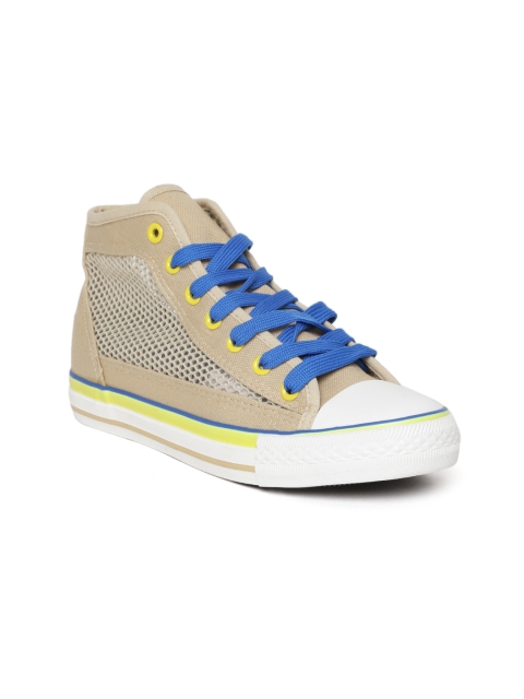 

Carlton London Women Beige Mid-Top Sneakers