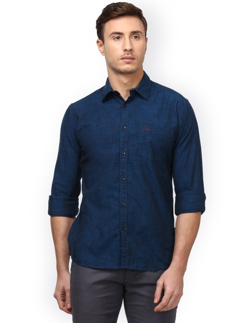 

Parx Men Blue Slim Fit Solid Casual Shirt