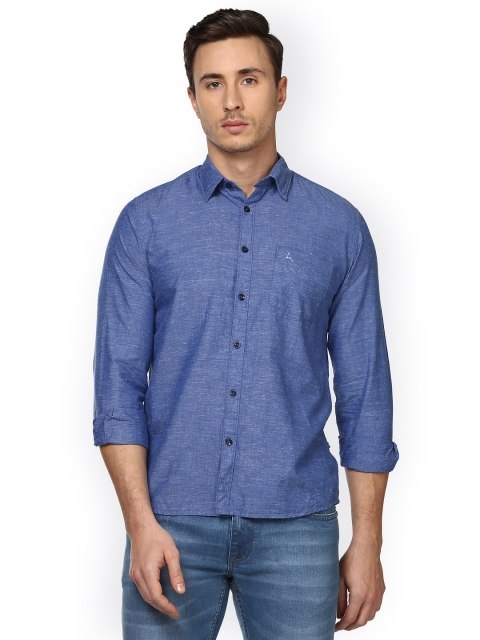 

Parx Men Blue Slim Fit Solid Casual Shirt