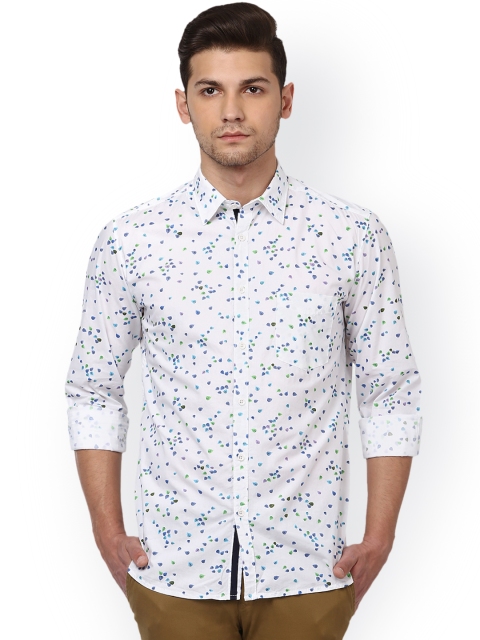 

Parx Men White Slim Fit Printed Casual Shirt