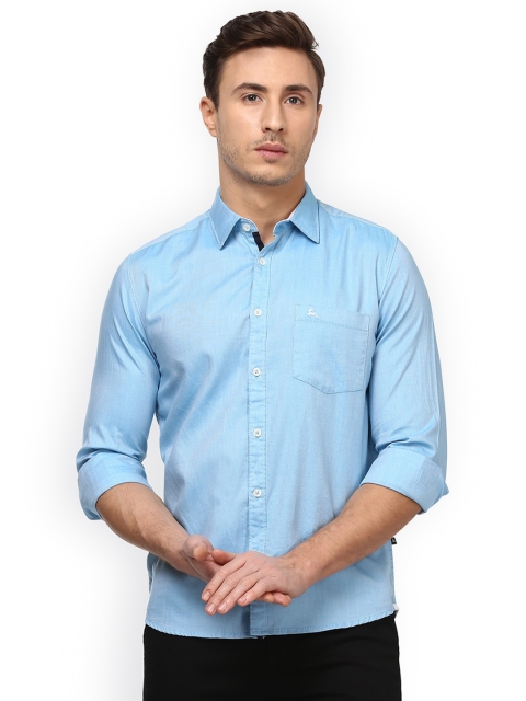 

Parx Men Blue Slim Fit Solid Casual Shirt