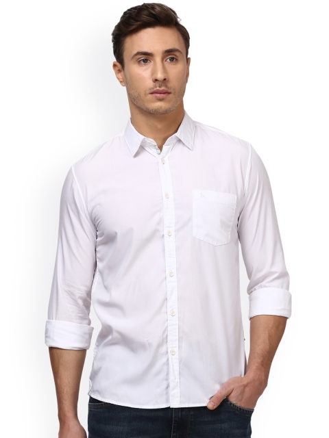 

Parx Men White Slim Fit Solid Casual Shirt