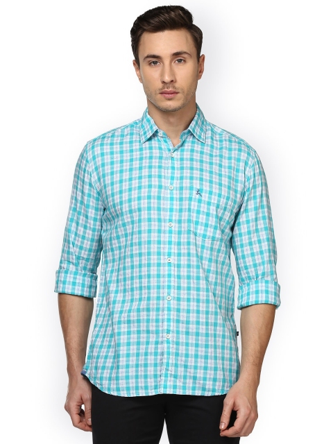 

Parx Men Green Slim Fit Checked Casual Shirt