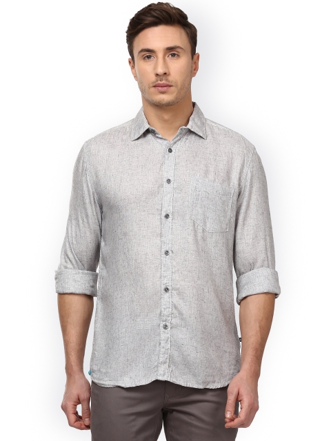 

Parx Men Grey Slim Fit Solid Casual Shirt