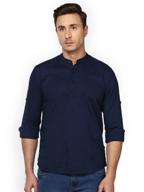 

Parx Men Blue Slim Fit Solid Casual Shirt