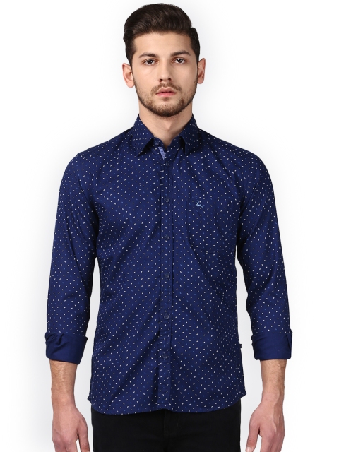 

Parx Men Blue Slim Fit Printed Casual Shirt