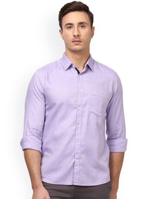 

Parx Men Lavender Slim Fit Solid Casual Shirt